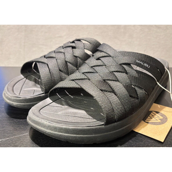 MALIBU SANDALS Zuma EVA Rubber Nylon Black Men's Size 13 Sandals - Picture 2 of 9